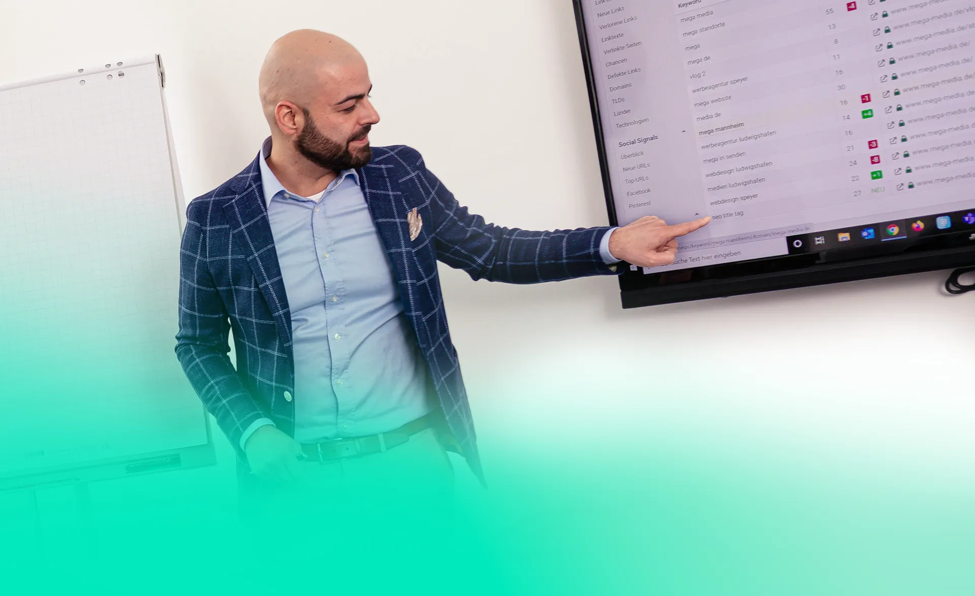 Projektbesprechung zu SEO Projektbesprechung eines Kunden der SEO Agentur Mega Media