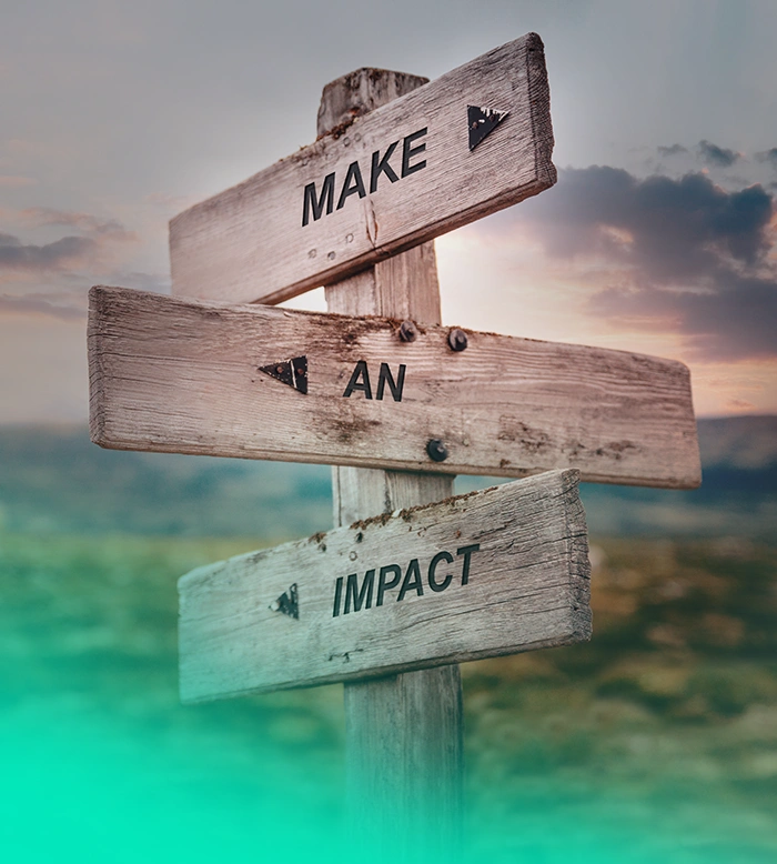 Das Credo der Agentur als Wegweiser ausgedrückt