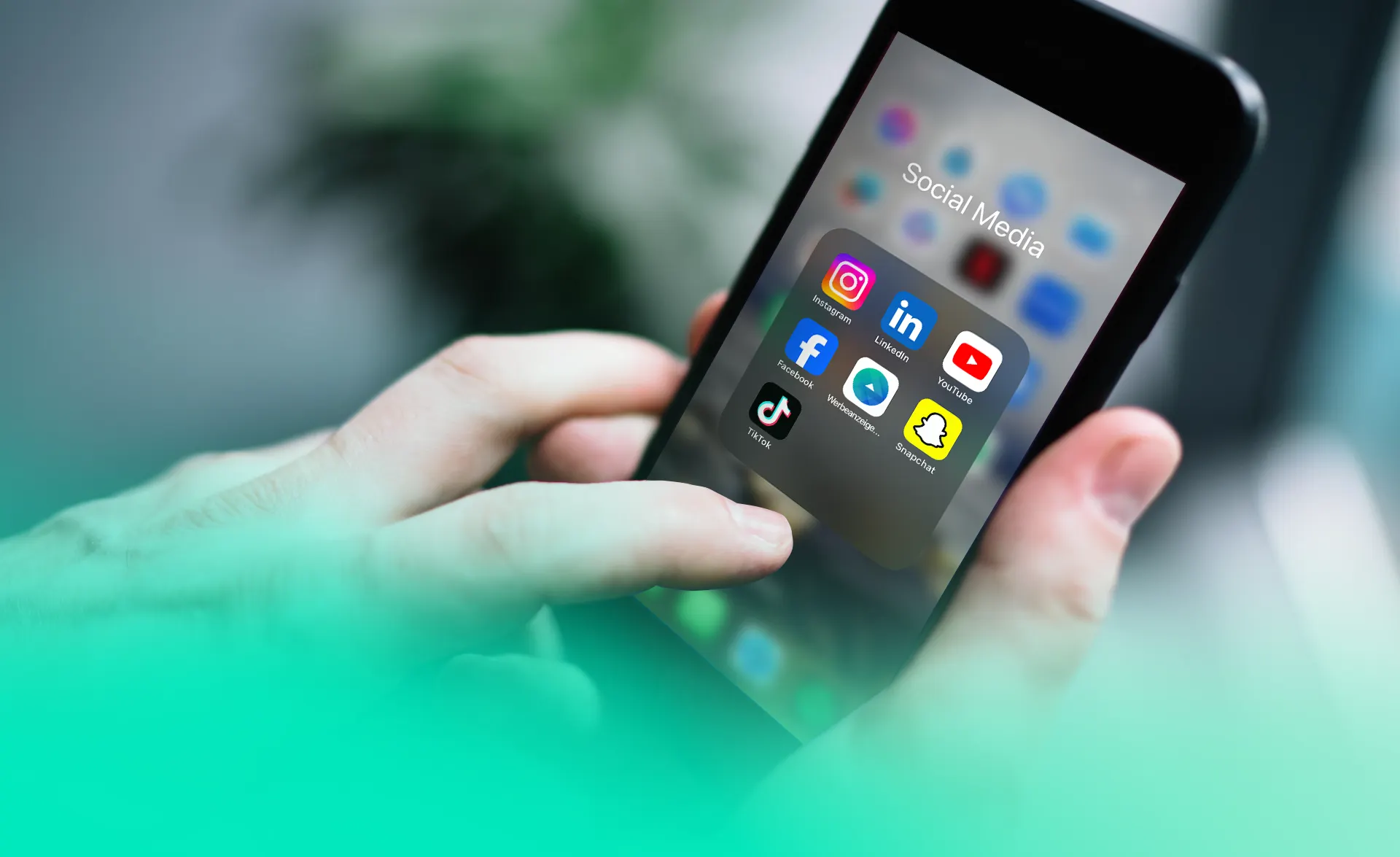 Verschiedene Apps von sozialen Medien für Recruiting Kamapgnen